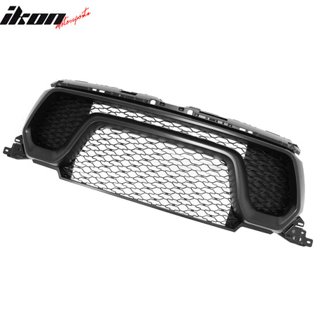 For 19-24 Ram 1500 Rebel OE Style Front Bumper Hood Grille Cover Matte Black ABS