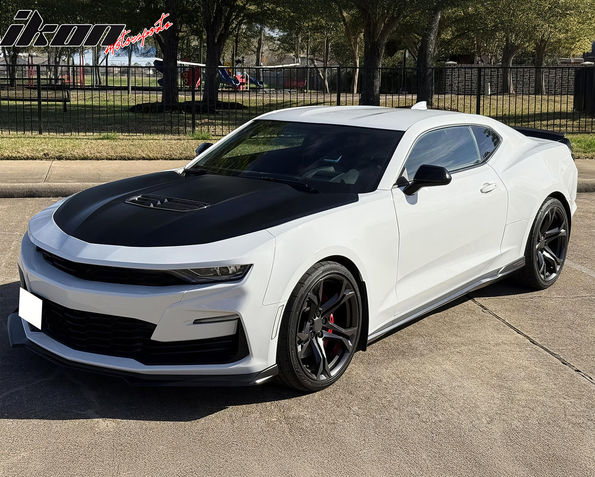 IKON MOTORSPORTS, Daytime Running Light Foglights Compatible with 2019-2024 Chevrolet Camaro SS Only, OE Style Front Bumper Foglights Lamps DRL Lights with Turn Signal 1Pair Replacement