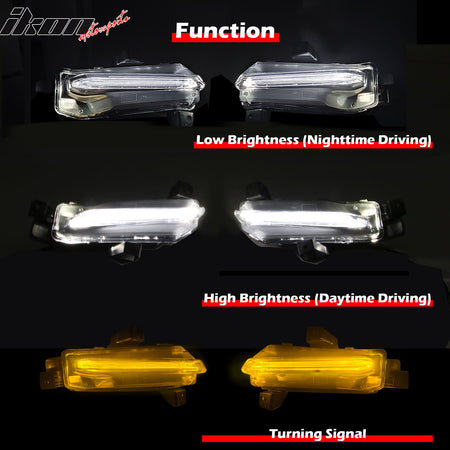 Fits 19-24 Chevy Camaro SS Daytime Running Light DRL LED Foglight W/ Turn Signal