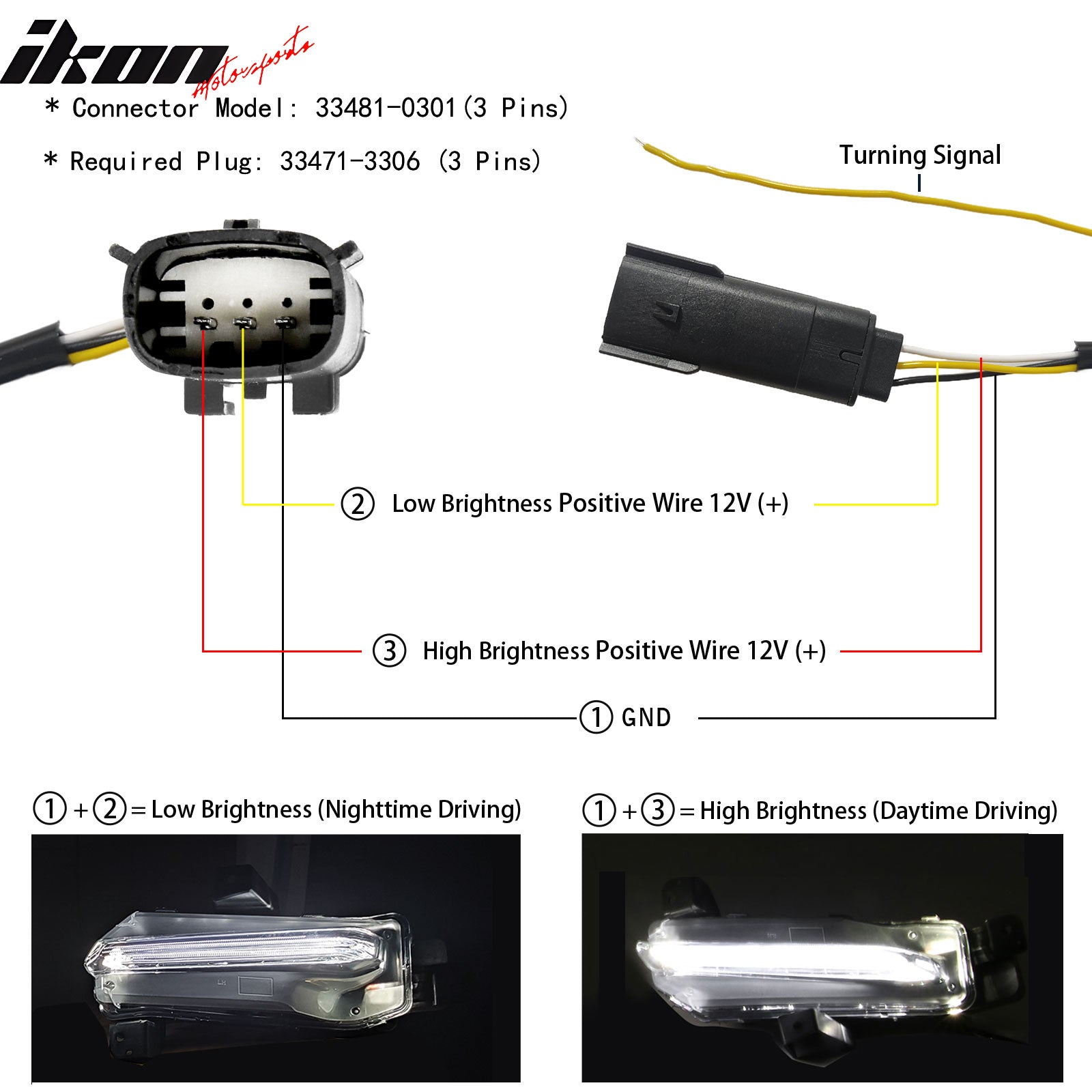 Fits 19-24 Chevy Camaro SS Daytime Running Light DRL LED Foglight W/ Turn Signal