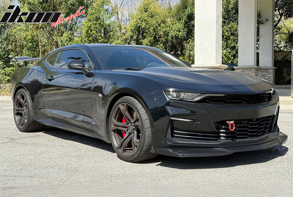 IKON MOTORSPORTS, Daytime Running Light Foglights Compatible With 2019-2024 Chevrolet Camaro SS Only, OE Style Front Bumper Foglights Lamps DRL Lights 1Pair Replacement