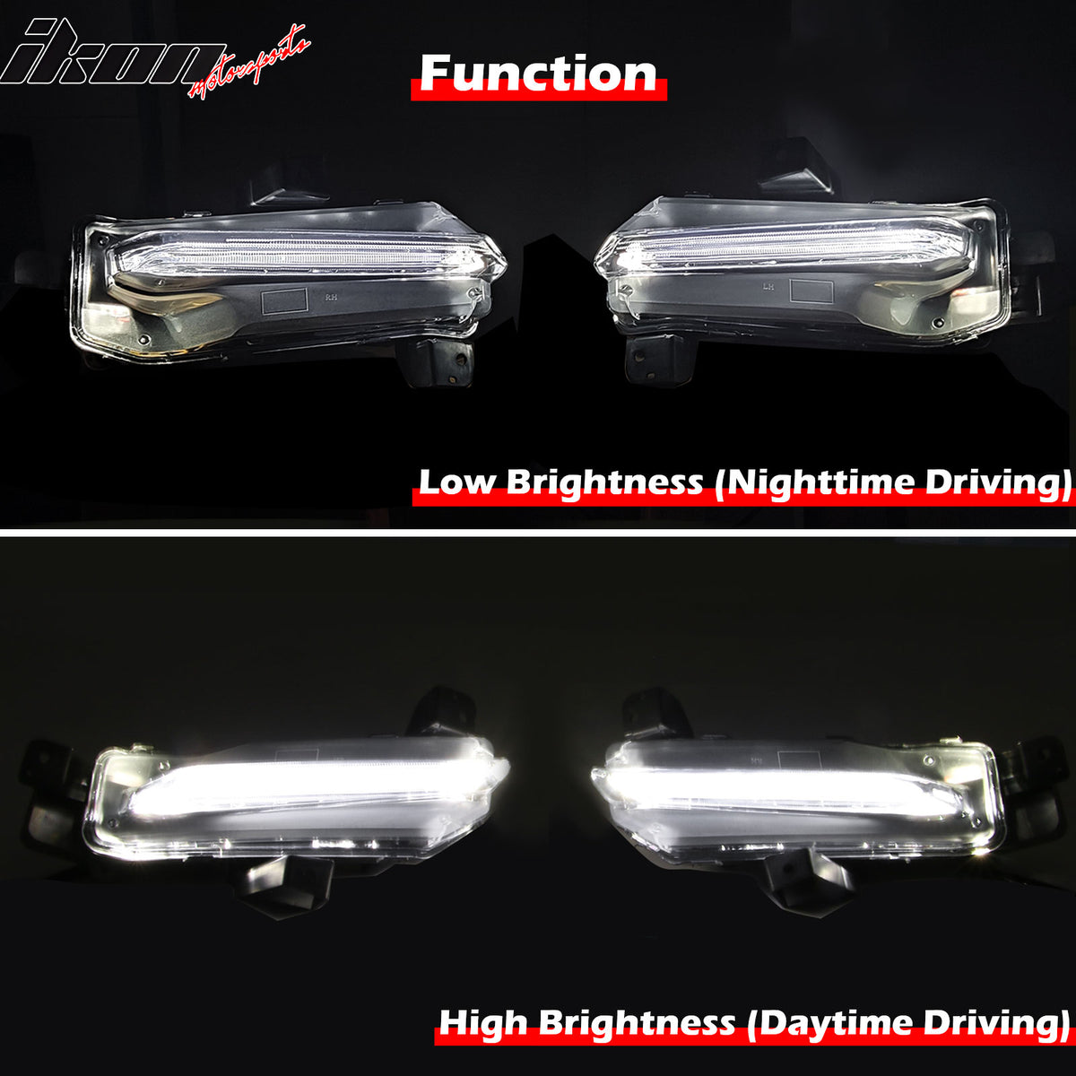 Fits 19-24 Chevrolet Camaro SS OE Style Daytime Running Light DRL LED Foglights