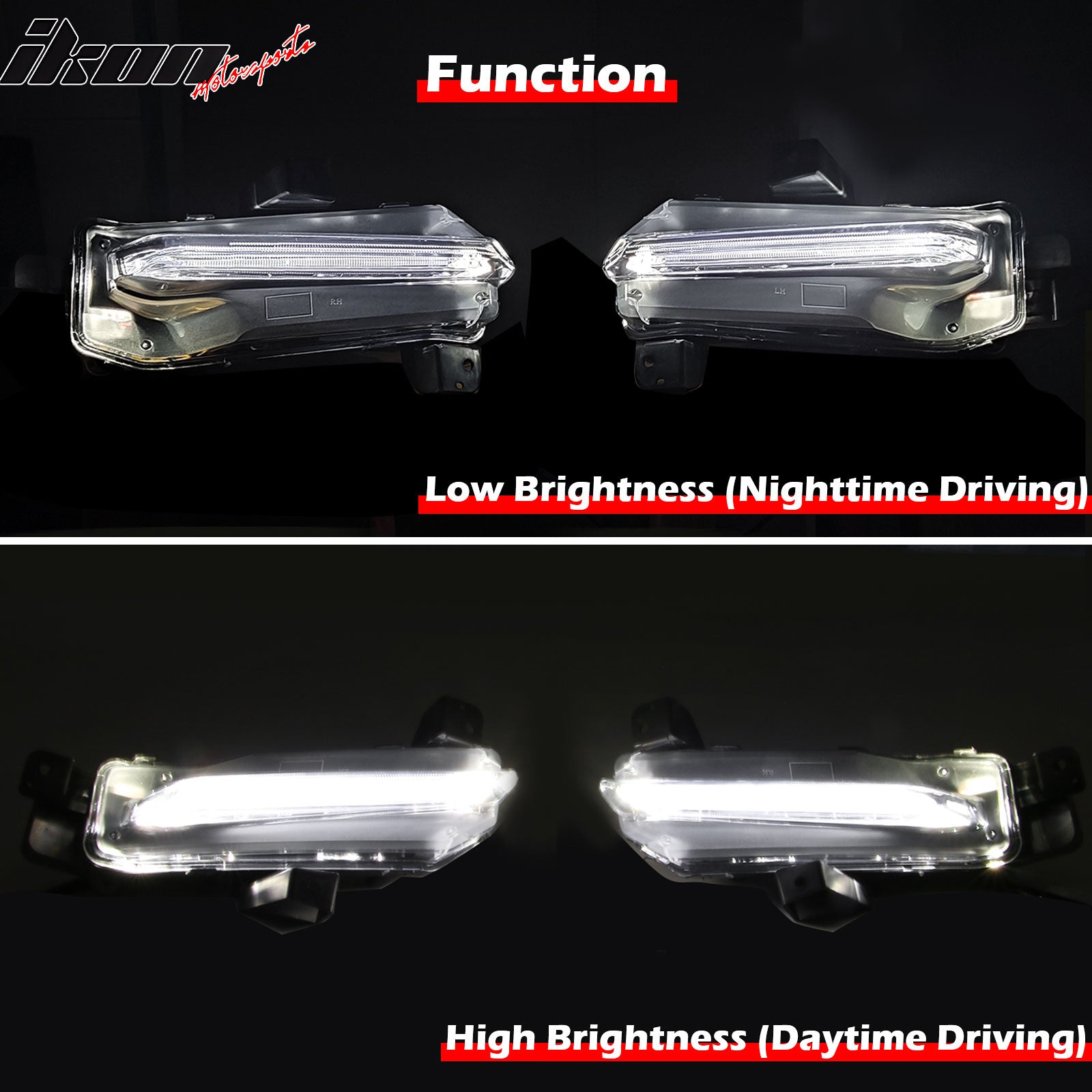 Fits 19-24 Chevrolet Camaro SS OE Style Daytime Running Light DRL LED Foglights
