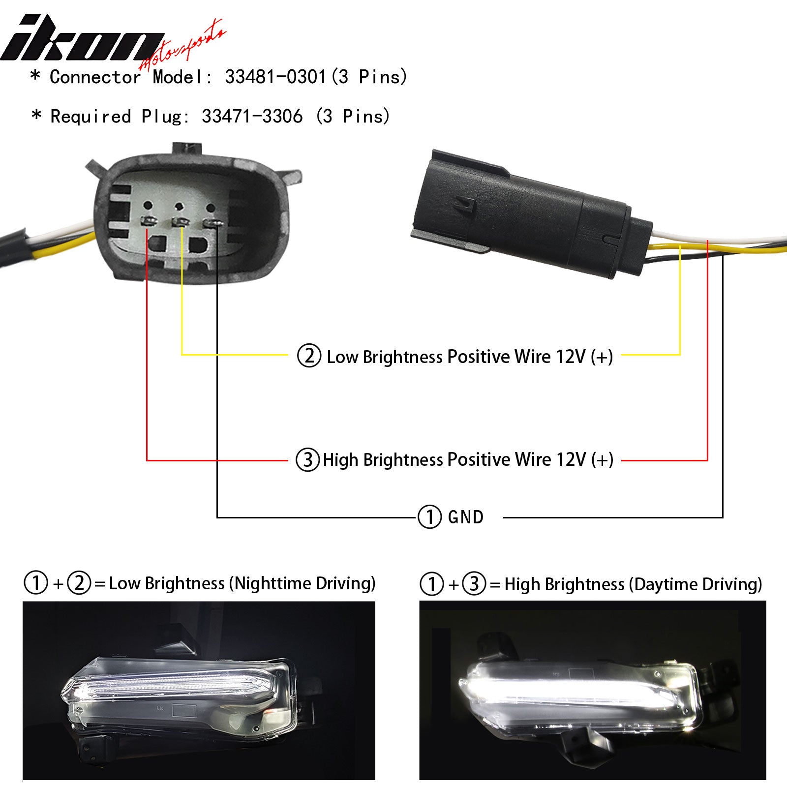 Fits 19-24 Chevrolet Camaro SS OE Style Daytime Running Light DRL LED Foglights