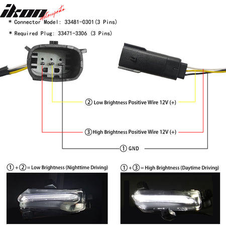 Fits 19-24 Chevrolet Camaro SS OE Style Daytime Running Light DRL LED Foglights