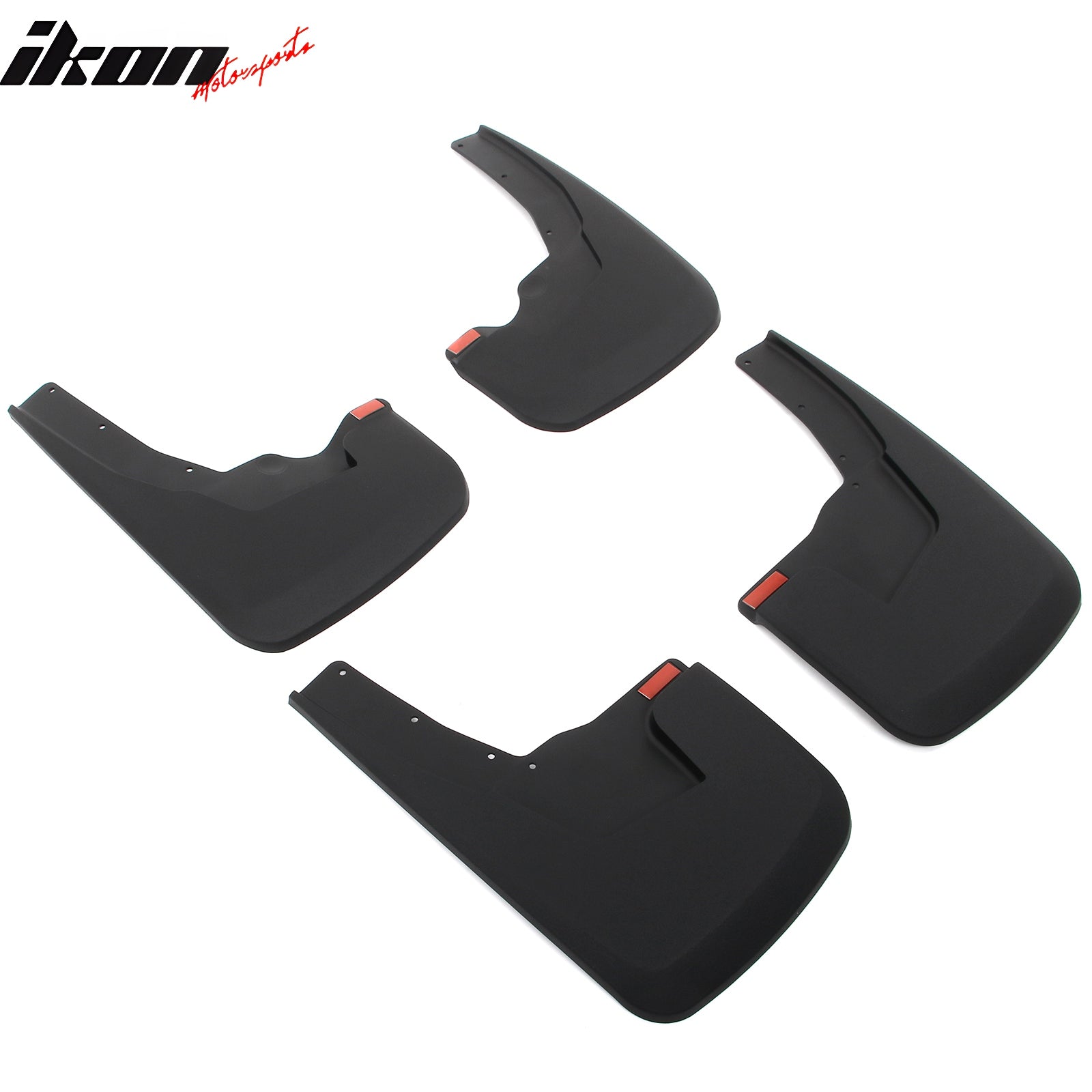 IKON MOTORSPORTS Mud Flap, Compatible with 2019-2024 Dodge Ram 1500 With OE Fender Flares, Textured Black PP Mud Guards Splash, Front Rear 4PCS Set