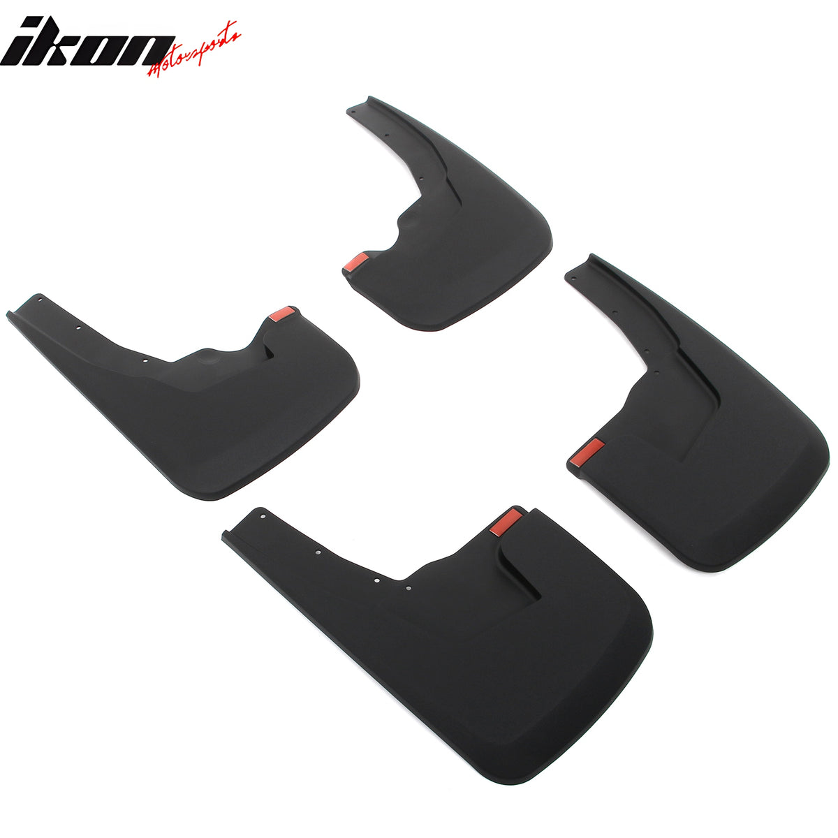 IKON MOTORSPORTS Mud Flap, Compatible with 2019-2024 Dodge Ram 1500, Textured Black PP Mud Guards Splash, Front Rear 4PCS Set