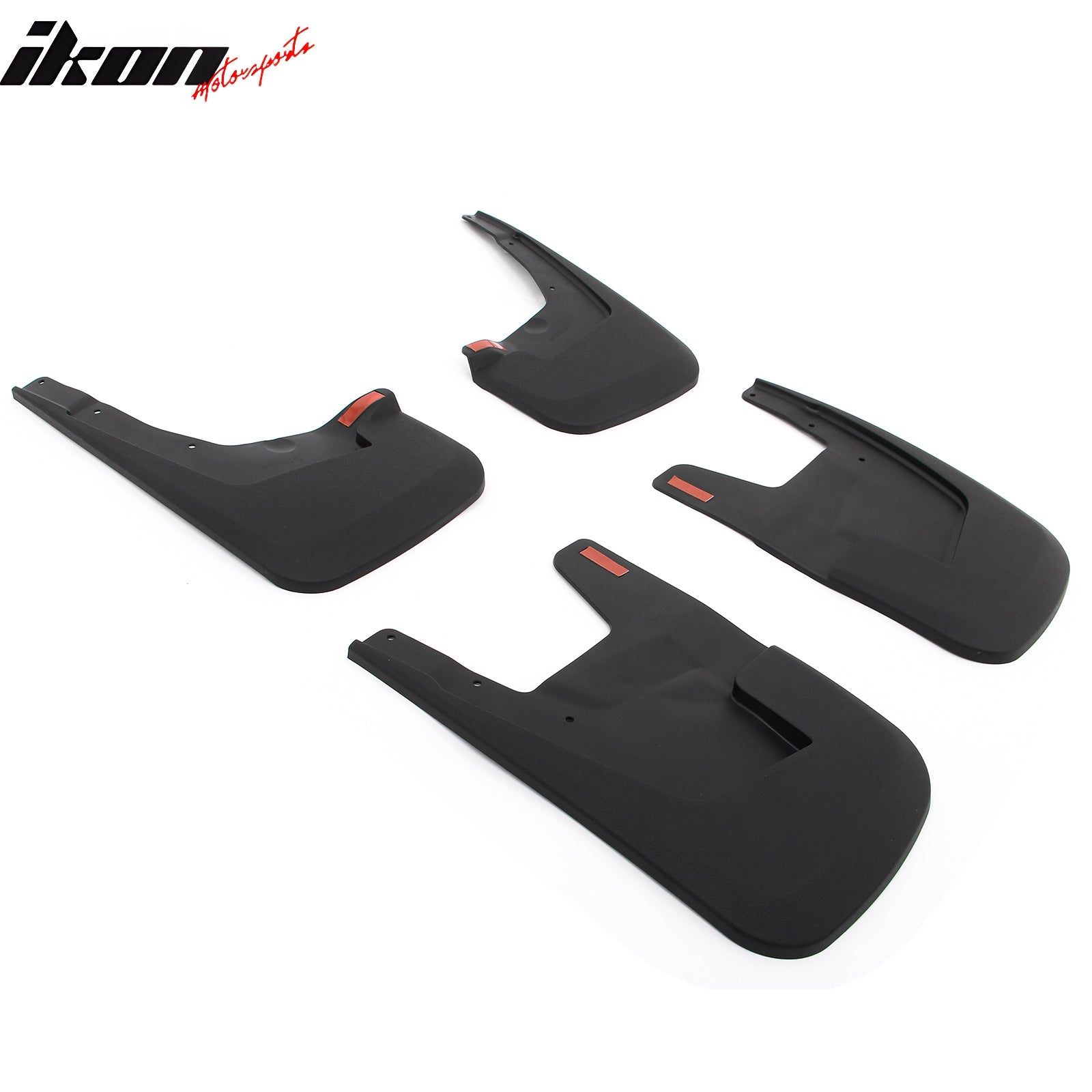 IKON MOTORSPORTS Mud Flap, Compatible with 2019-2024 Dodge Ram 1500 Without Fender Flares, Textured Black PP Mud Guards Splash, Front Rear 4PCS Set