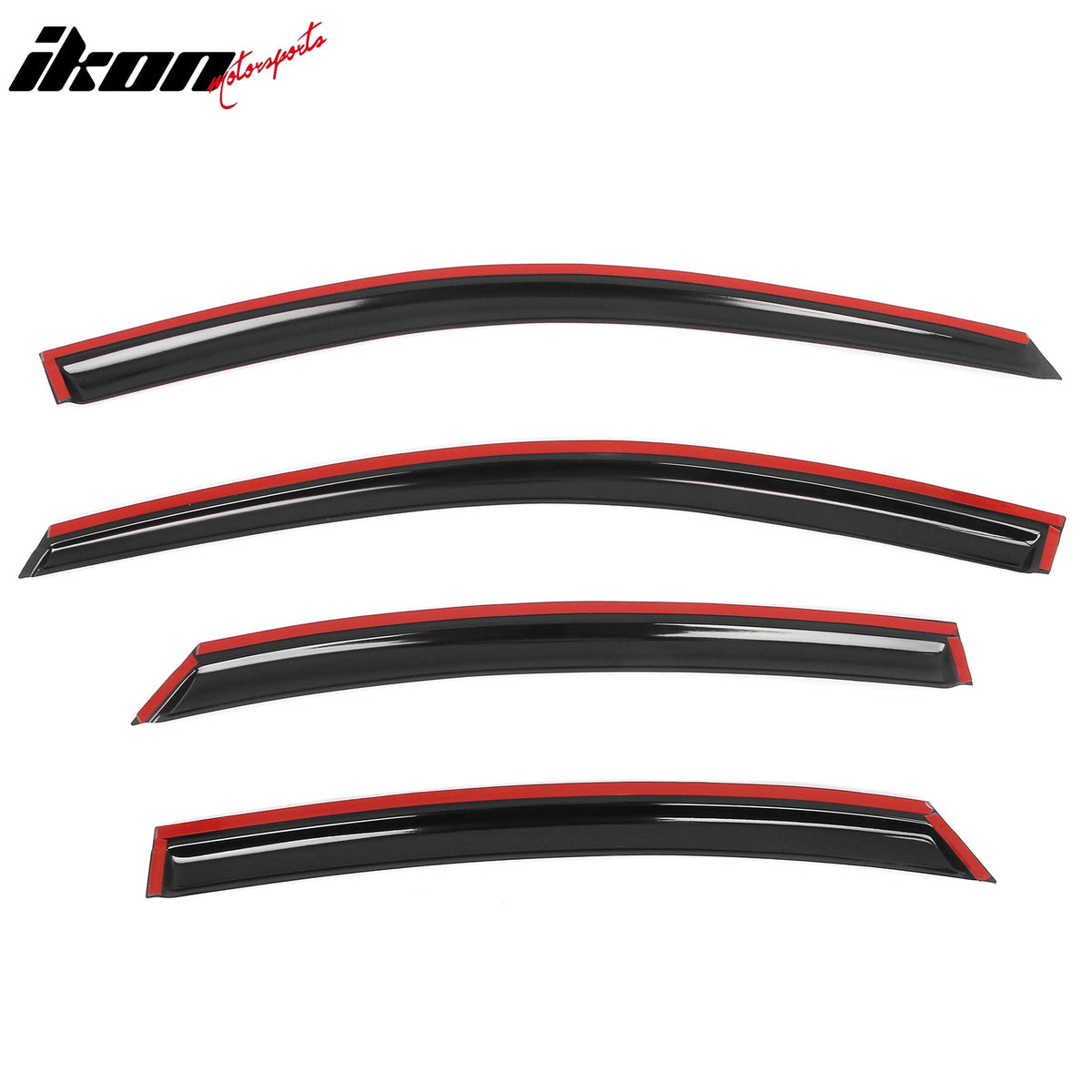 2019 - 2024 Kia Forte 4PCS Tape on Window Visors Vent Rain Sun GuardsIkon Motorsports
