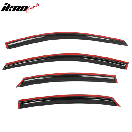 2019 - 2024 Kia Forte 4PCS Tape on Window Visors Vent Rain Sun GuardsIkon Motorsports