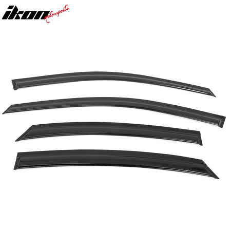 Fits 19-24 Kia Forte Tape on Window Visors Vent Rain Sun Wind Guards Deflectors