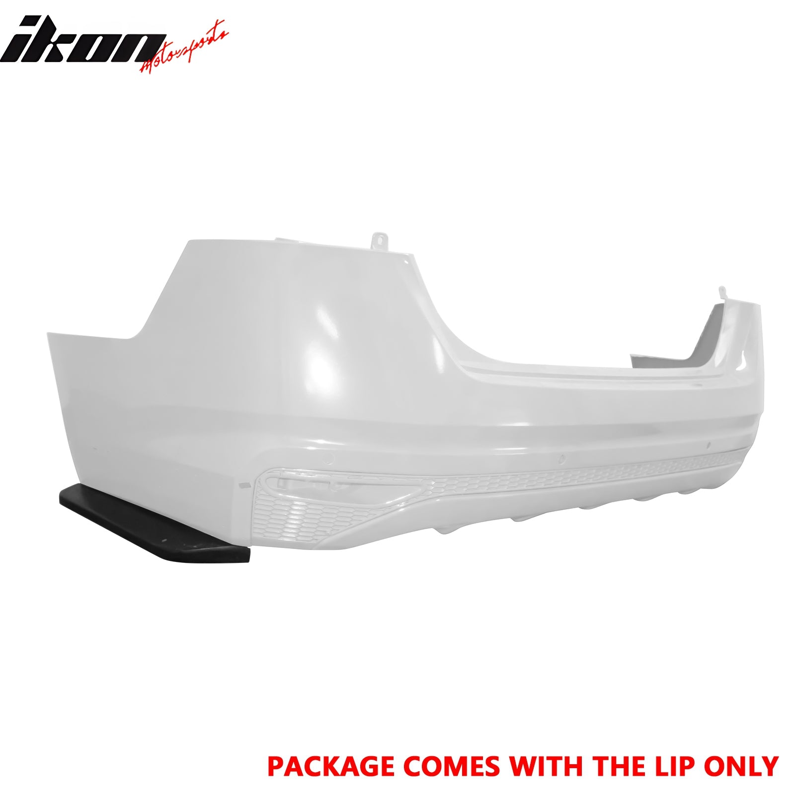IKON MOTORSPORTS Rear Aprons, Compatible with 2019-2024 Nissan Altima, IKON Style Unpainted Black PU Rear Bumper Lip Splitter Protector, 2PCS