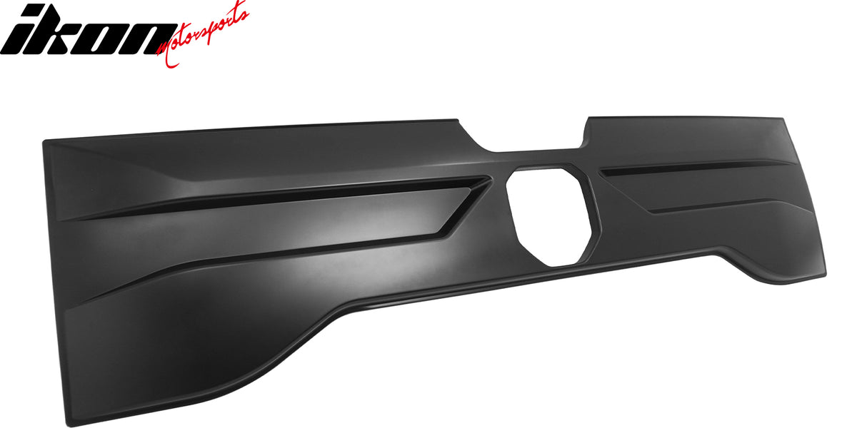 Fits 19-24 Ram 1500 IKON Style Tailgate Applique Panel Cover Matte Black ABS