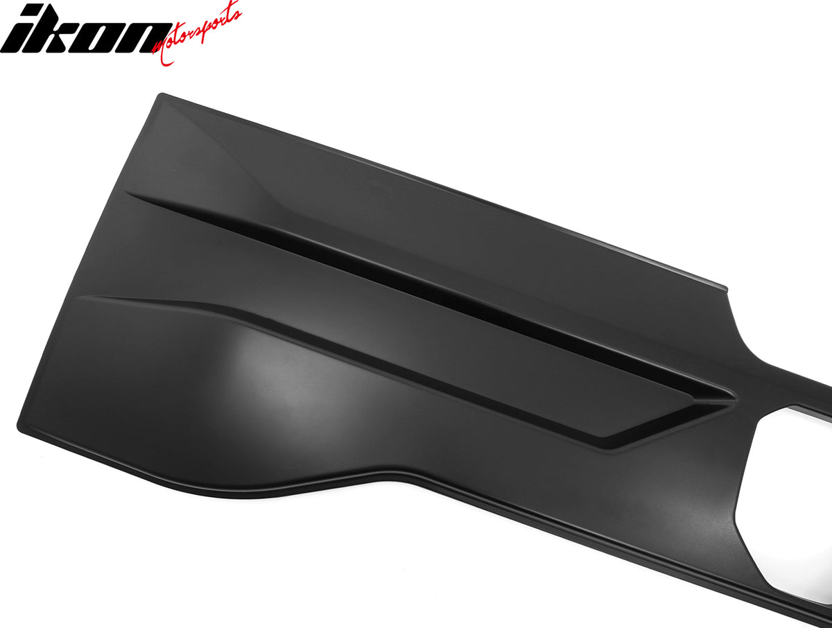 Fits 19-24 Ram 1500 IKON Style Tailgate Applique Panel Cover Matte Black ABS