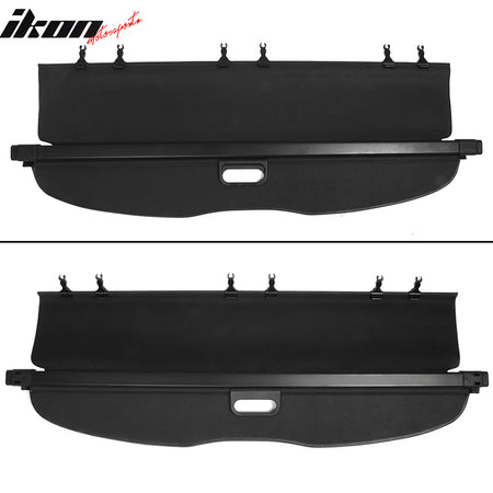 IKON MOTORSPORTS, Cargo Cover Compatible With 2019-2024 Subaru Forester, Black Luggage Carrier Rear Trunk Security Cover