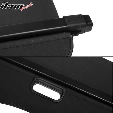 Fits 19-24 Subaru Forester Retractable Black Rear Cargo Security Tonneau Cover