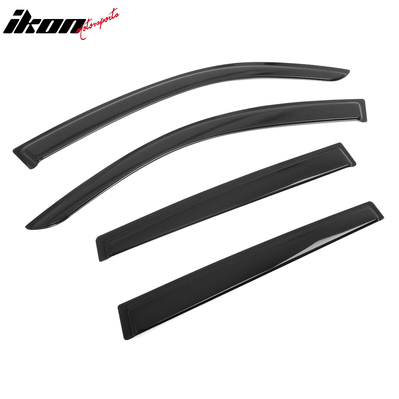 IKON MOTORSPORTS Tape on Window Visors Compatible with 2019-2024 Subaru Forester, Acrylic Smoke/Tinted Rain Guards, Side Window Wind Deflectors 4PCS