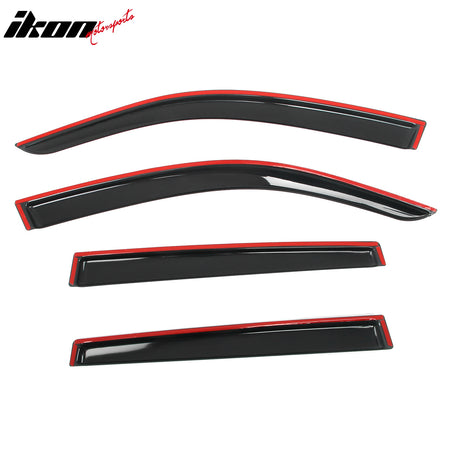 Fits 19-24 Subaru Forester Tape on Window Visors Vent Rain Sun Guards Deflectors