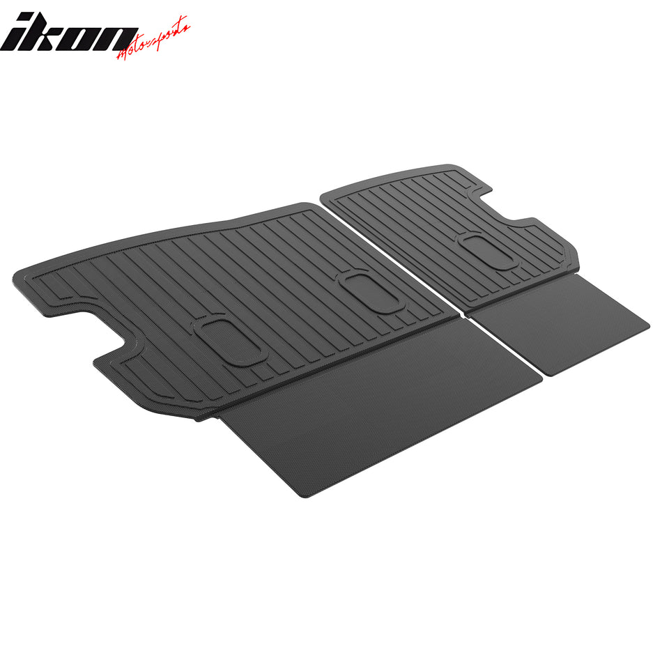 IKON MOTORSPORTS TPE Backrest Mats, Compatible with 2019-2025 Acura RDX, All Weather Rear Seat Back Mat Cover Protector, Black 2PCS