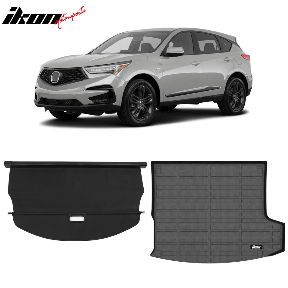2019-2025 Acura RDX 5 Seats 3D Trunk Mat Cargo Liner + Cargo Cover TPE