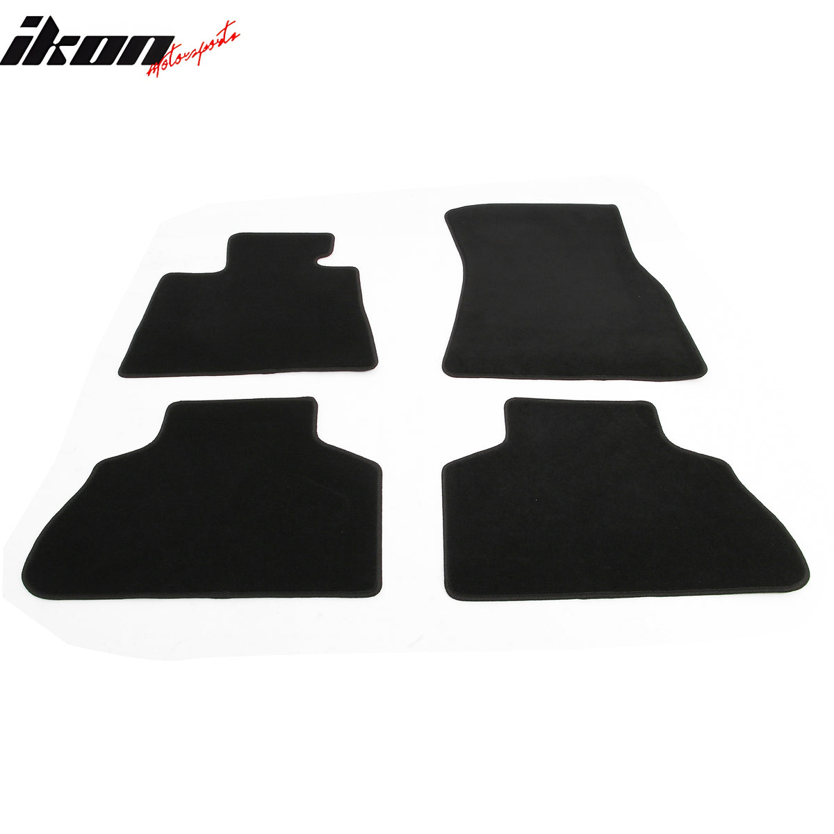 IKON MOTORSPORTS, Nylon Car Floor Mats Compatible with 2019-2025 BMW G05 X5 / F95 X5M, OE Fitment Style Black Driver Passenger Car Carpets, Front Rear 4PCS Full Set