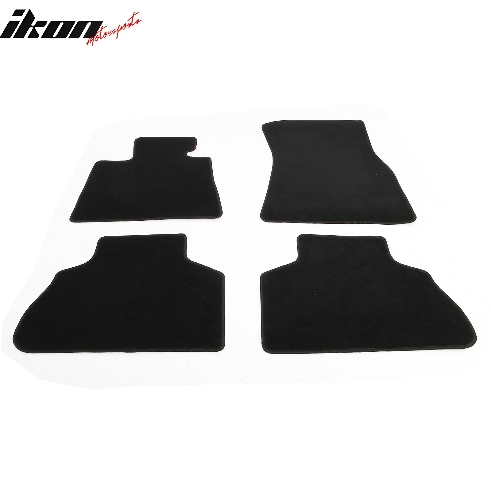 IKON MOTORSPORTS, Nylon Car Floor Mats Compatible with 2019-2025 BMW G05 X5 / F95 X5M, OE Fitment Style Black Driver Passenger Car Carpets, Front Rear 4PCS Full Set
