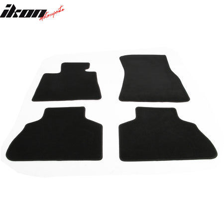 IKON MOTORSPORTS, Nylon Car Floor Mats Compatible with 2019-2025 BMW G05 X5 / F95 X5M, OE Fitment Style Black Driver Passenger Car Carpets, Front Rear 4PCS Full Set