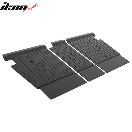 IKON MOTORSPORTS 3D TPE Backrest Mats, Compatible with 2019-2025 BMW G05 X5 5 Seats, All Weather Rear Seat Back Mat Cover Protector, Black