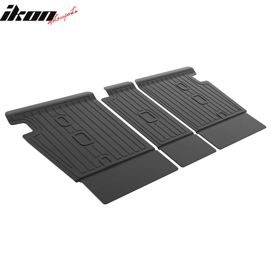IKON MOTORSPORTS 3D TPE Backrest Mats, Compatible with 2019-2025 BMW G05 X5 5 Seats, All Weather Rear Seat Back Mat Cover Protector, Black