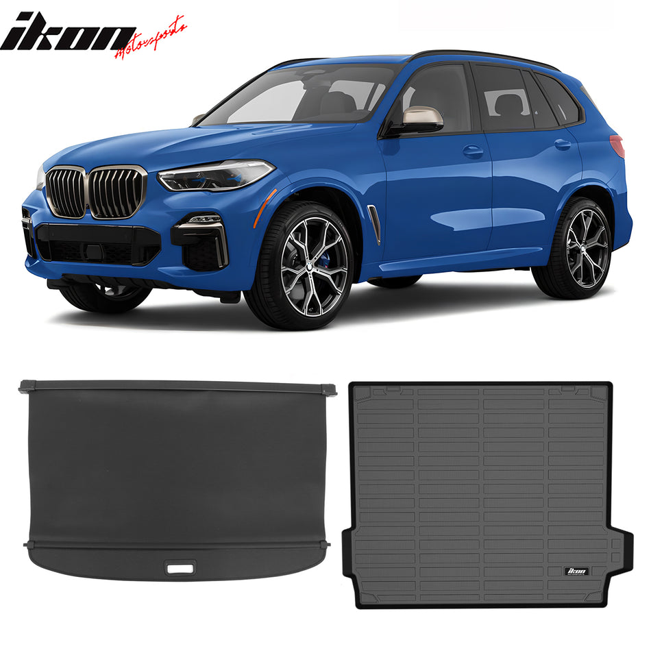 2019-2025 BMW X5 G05 5-Seat 3D Trunk Mat Cargo Liner + Cargo Cover TPE
