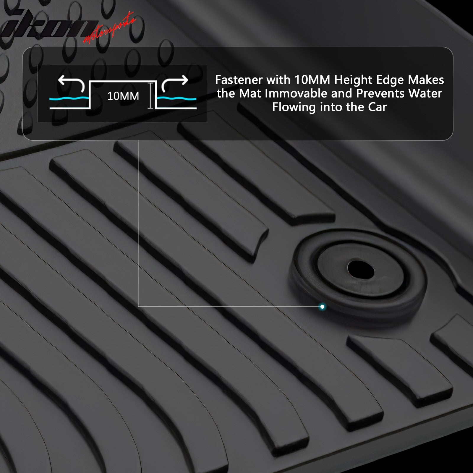 Fits 19-25 Cadillac XT4 Floor Mats TPE All Weather 3D 1st 2nd Row Carpets Liner