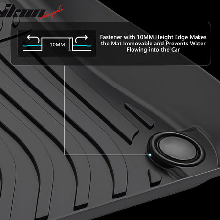 Fits 19-25 Porsche Cayenne Floor Mats TPE All Weather 3D Carpets Liner Guard