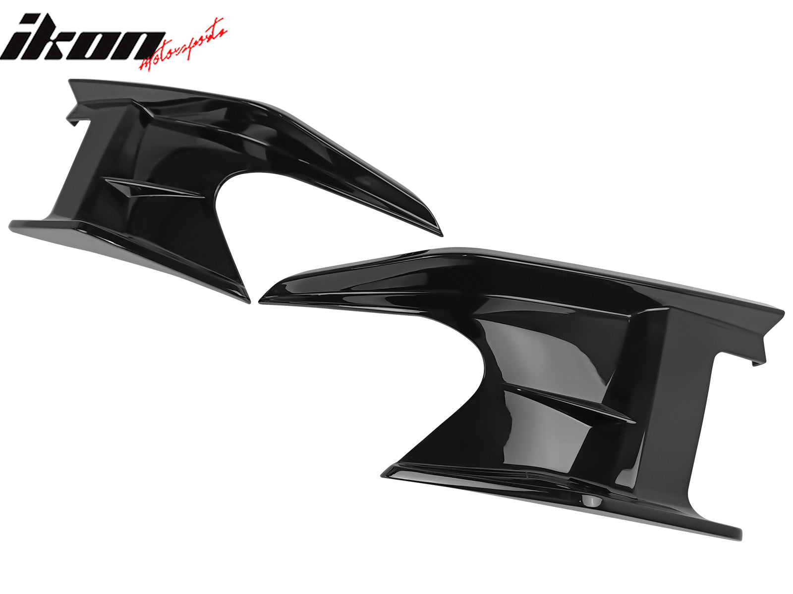 Fits 19-25 Toyota Corolla E210 Gloss Black Front Bumper Splitters + Side Canards