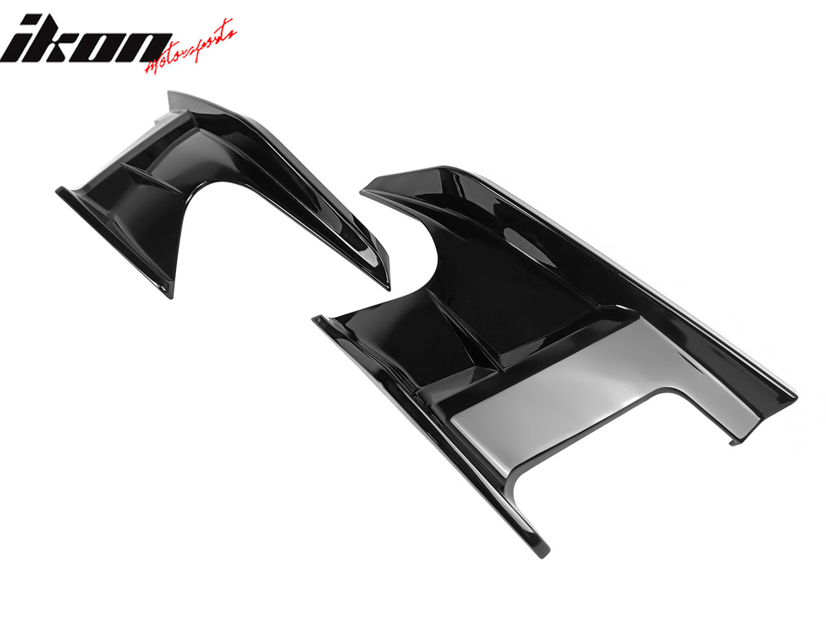 Fits 19-25 Toyota Corolla E210 Gloss Black Front Bumper Splitters + Side Canards