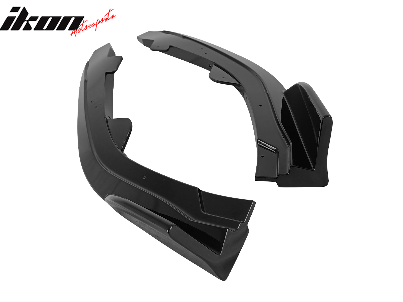 Fits 19-25 Toyota Corolla E210 Gloss Black Front Bumper Splitters + Side Canards