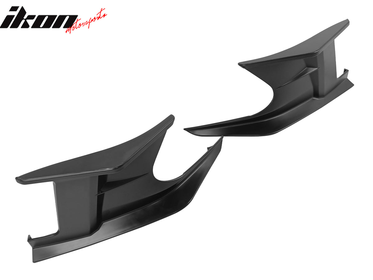 Fits 19-25 Toyota Corolla E210 Matte Black Front Bumper Splitters + Side Canards