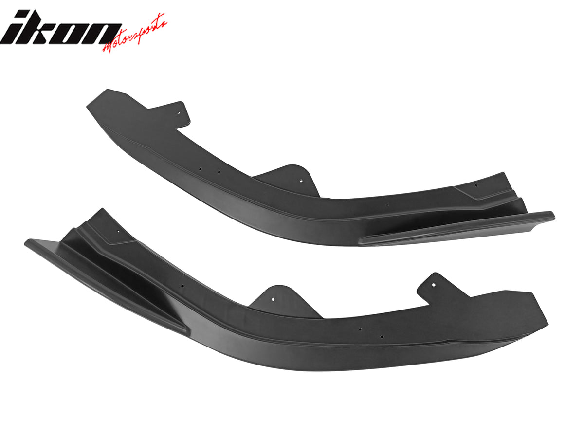 Fits 19-25 Toyota Corolla E210 Matte Black Front Bumper Splitters + Side Canards