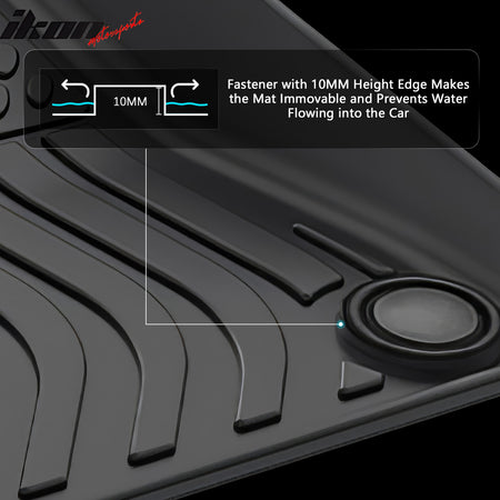 Fits 19-25 Volvo S60/19-21 V60 Floor Mats TPE Carpet All Weather Custom 3D Liner