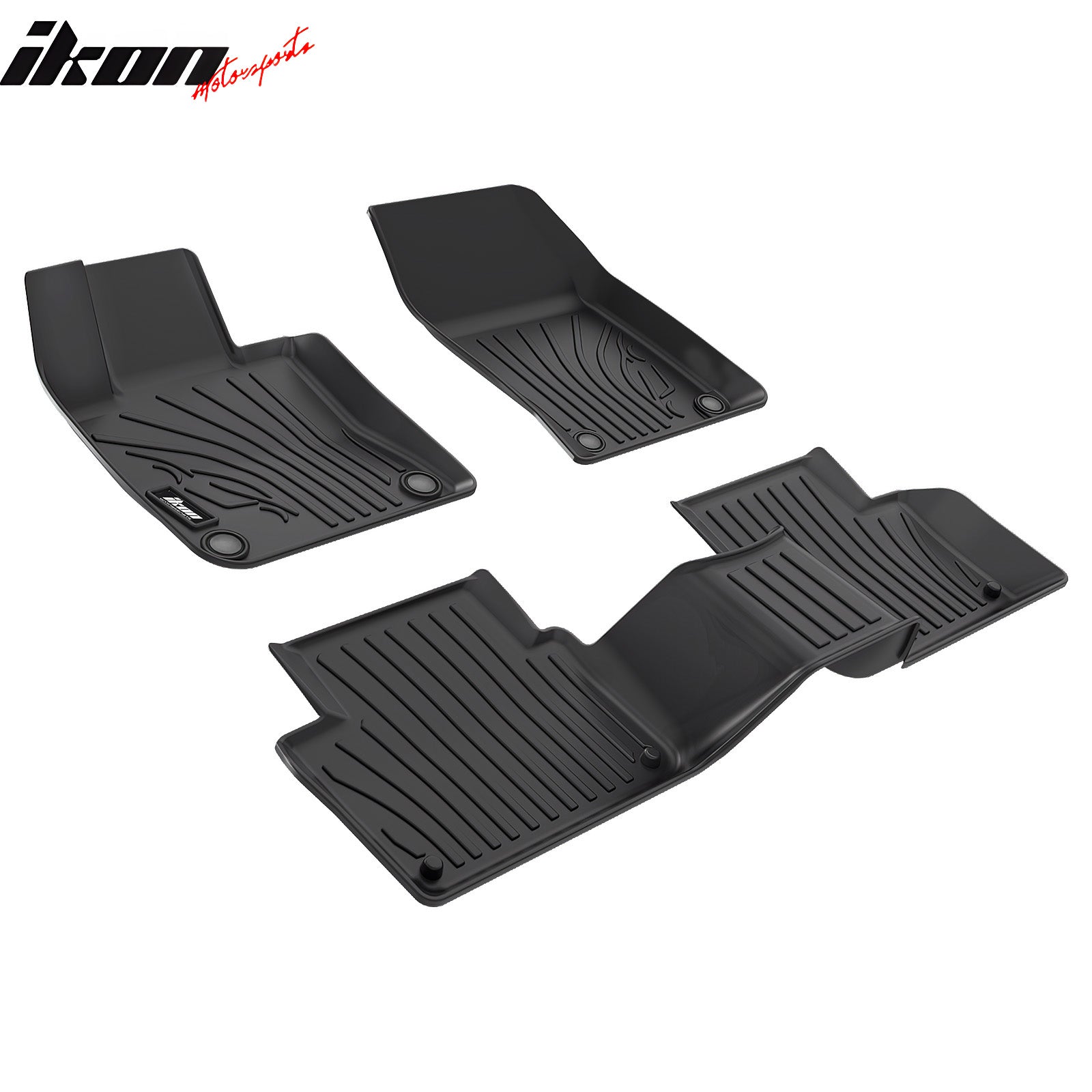 Fits 19-25 Volvo S60/19-21 V60 Floor Mats TPE All Weather IKON Style 3D Carpets