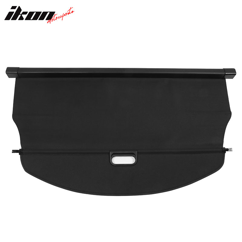 IKON MOTORSPORTS, Cargo Cover Compatible With 2019-2025 Acura RDX 4-Door, Unpainted Black Vinly+Aluminum Rod Rear Tonneau Cover Retractable, 2020 2021 2022