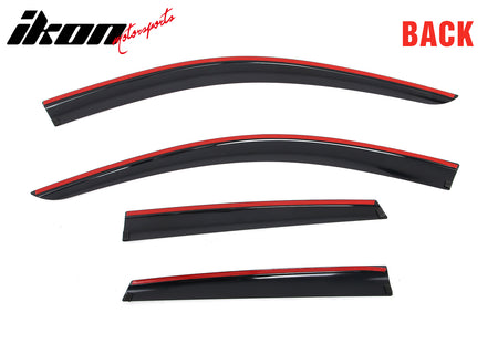 Fits 19-25 Audi Q3 Low Profile Style Tape-On Window Visors Vent Rain Deflectors