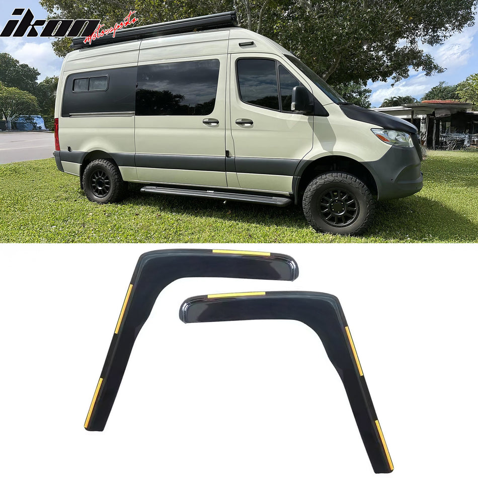2019 - 2025 Benz W907 Sprinter In - Channel Window Visors Rain Guards PCIkon Motorsports
