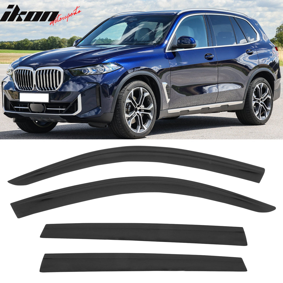 2019 - 2025 BMW G05 X5 Low Profile Style Tape on Window Visors GuardsIkon Motorsports