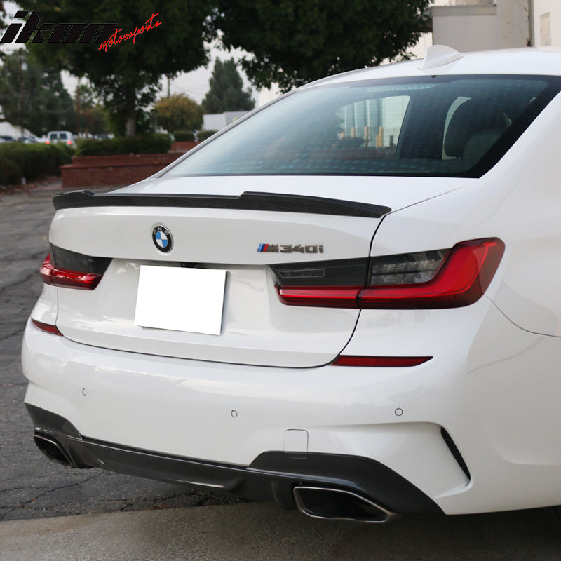 Fits 19-26 BMW G20 3-Series G80 M3 Carbon Fiber CS Style Rear Trunk Spoiler Wing