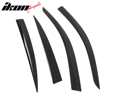 IKON MOTORSPORTS Tape on Low Profile Window Visors, Compatible with 2019-2026 BMW G20 3 Series Sedan 4-Door, Acrylic Smoke/Tinted Rain Guards, Side Window Wind Deflectors 4PCS