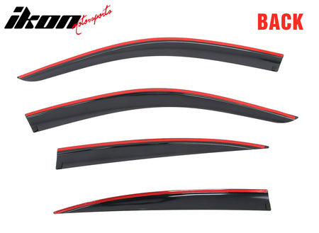 Fits 19-26 BMW G20 3 Series Sedan Low Profile Style Tape-On Window Visors Guards