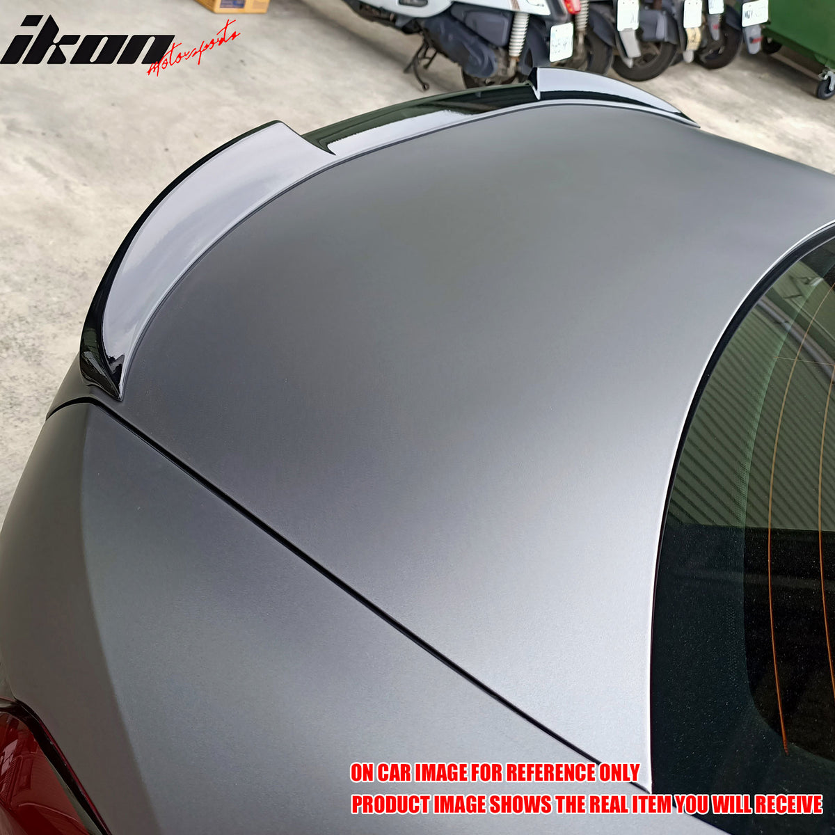 IKON MOTORSPORTS, Trunk Spoiler Compatible with 2019-2026 BMW G20 3 Series Sedan 4-Door/2021-2026 BMW G80 M3/M340i/M340i xDrive, D Style Black Real Carbon Fiber Rear Trunk Lid Spoiler Wing Lip
