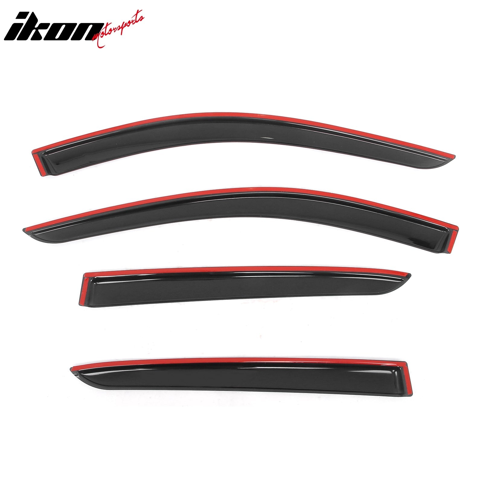 2019 - 2025 Cadillac XT4 4PCS Tape on Window Visors Vent Rain Sun GuardsIkon Motorsports