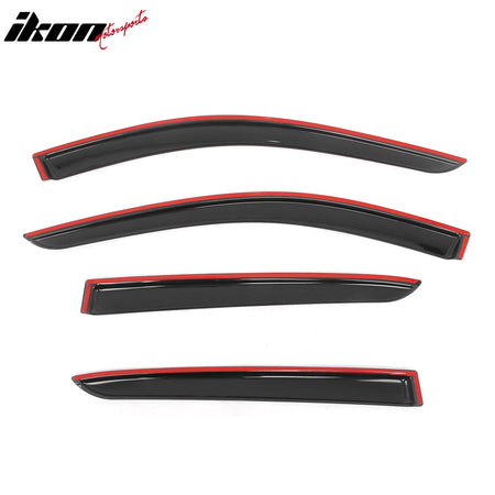 2019 - 2025 Cadillac XT4 4PCS Tape on Window Visors Vent Rain Sun GuardsIkon Motorsports