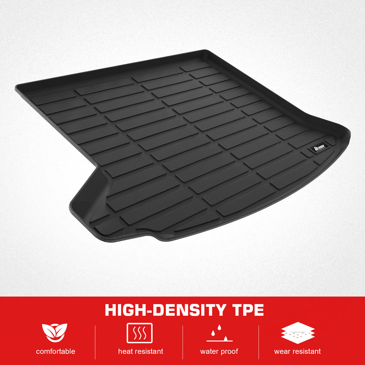 Fits 19-25 Cadillac XT4 TPE All Weather Waterproof Rear Cargo Trunk Tray Mats